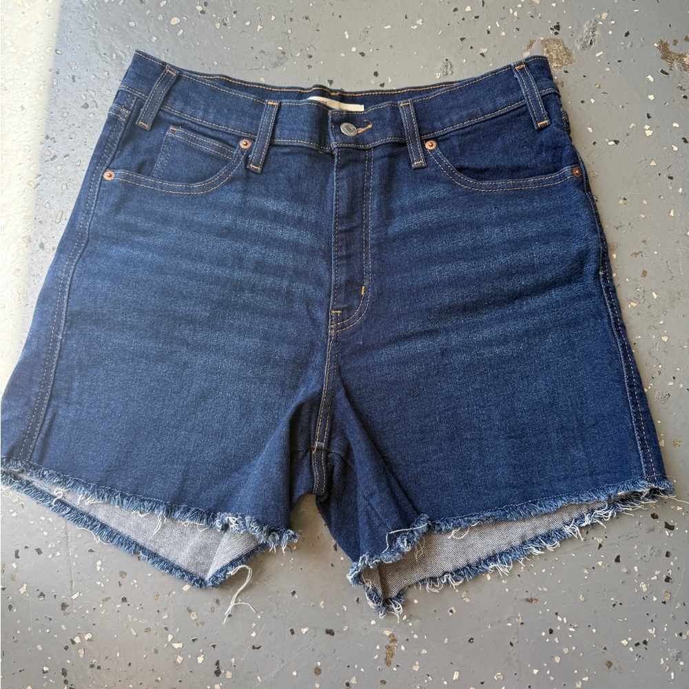 Seven7 Dark Blue Jean Shorts